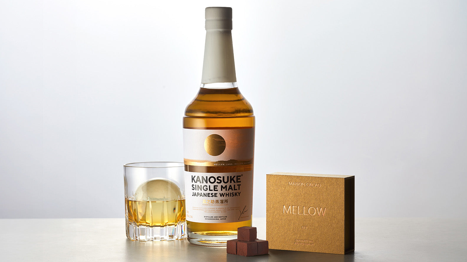 【KANOSUKE  × MAISON CACAO】 6月1日 より「アロマ生チョコレート MELLOW SINGLE MALT KANOSUKE」発売